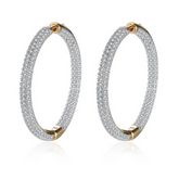 Pendientes de Aro Cravejados Chapados en Oro de 18K