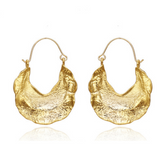Pendientes Hoja Chapados en Oro de 18K