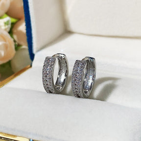 Pendientes de Aro con Piedras de Circonita