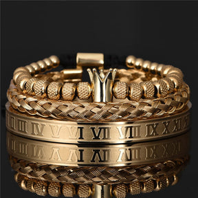 Pulsera Roman King Chapada en Oro de 18K