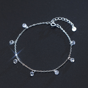 Pulsera de Plata con Piedras de Circonita