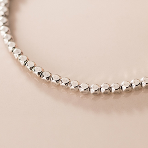 Pulsera Geométrica Ajustable de Plata